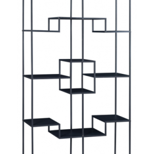 RAADE Bogreol i metal H180 x B100 x D35 cm - Sort