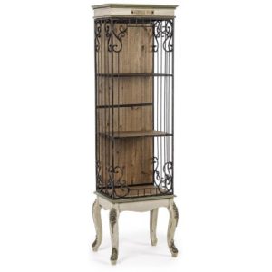 Rustik reol i fyrretræ H160 cm - Rustik beige/Rustik natur