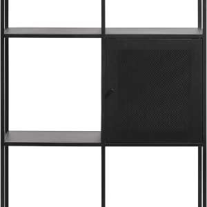Malibu, Reol, sort, H138x80x35 cm, metal