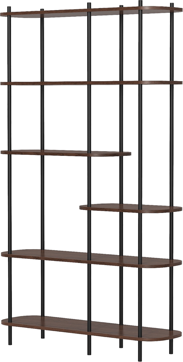 Goteborg, Reol, Brun, Metal (H: 169 x B: 100 cm.)