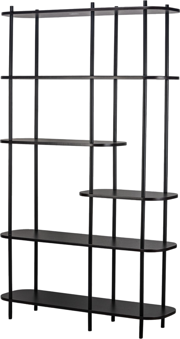 Goteborg, Reol, Sort, Metal (H: 169 x B: 100 cm.)