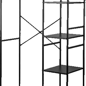 Åben reol Nordlys Furniture Chicago sort metal 170x100x40 cm minimalistisk opbevaring