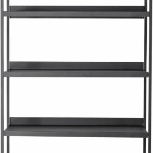 Metalreol Bloomingville Lot sort - minimalistisk hylde H200 x B39 x L100 cm