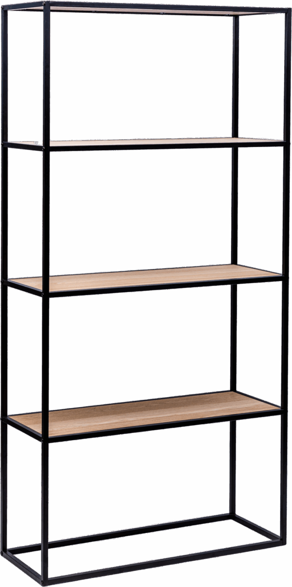 Opbevaringsreol Nordlys Furniture Arne i sort metal H154xB75xD27 cm