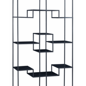 RAADE Bogreol i metal H180 x B100 x D35 cm - Sort