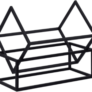 Bogreol Kristina Dam Book Keeper sort stål H32xB27xL38 cm