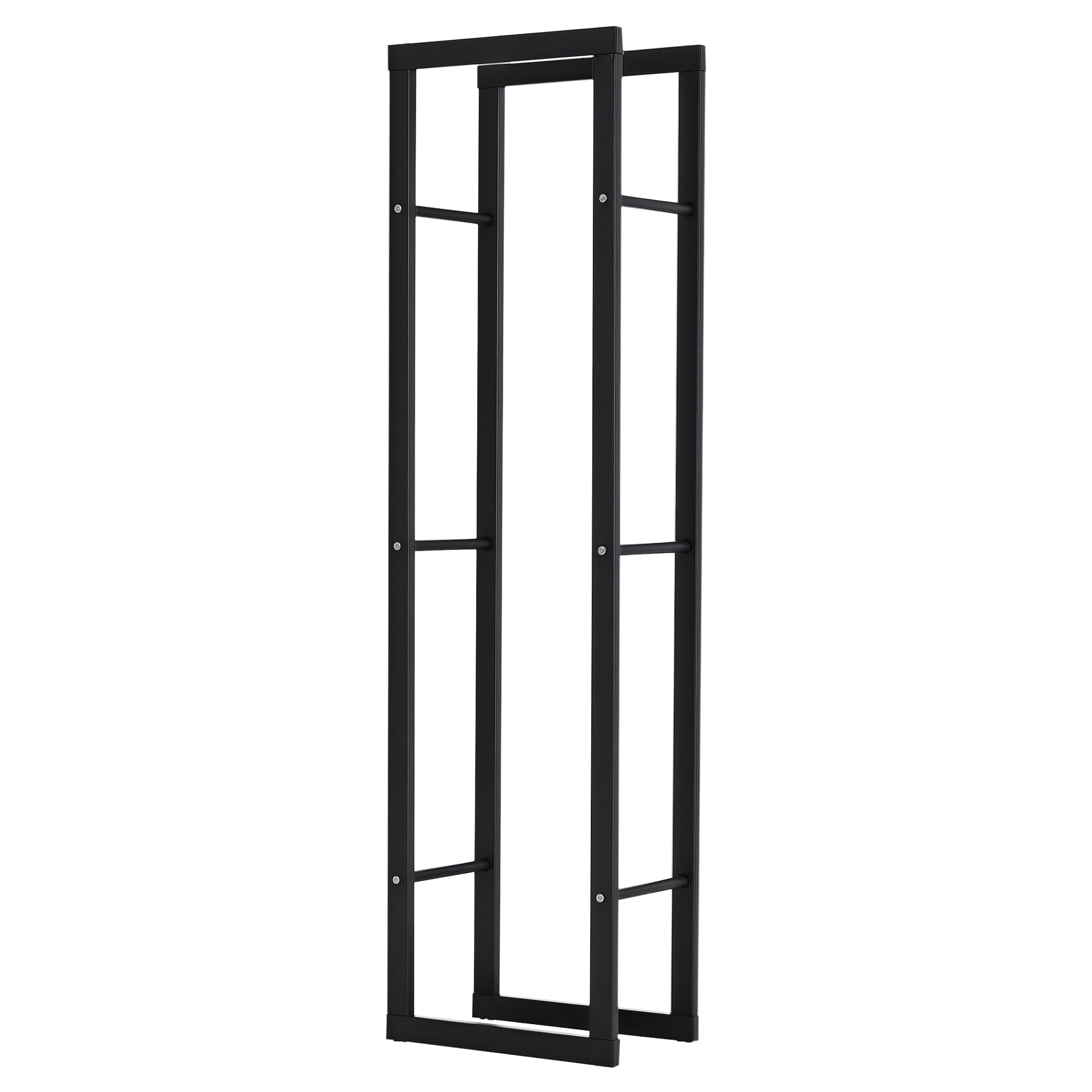 Brændehylde metal 40 x 25 x 150 cm brændehylde stablingshjælp stålramme op til 100 kg brændehylde udendørs brændehylde brændehylde til have terrasse udendørs sort