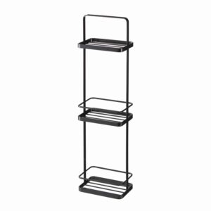 Yamazaki Badeværelsesreol til brusebadet (2 farver) Sort Rektangulær Metal 18cm x 12cm x 67cm - Sort - 18cm x 12cm x 67cm - Thora