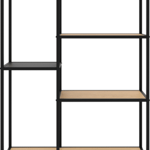 Opbevaringsreol Nordique Design Altino hyllesystem natur/sort metal 88,8x70x35 cm